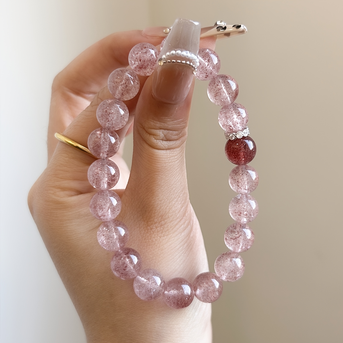 Women's Exquisite Strawberry Artificial Crystal Bracelet, All-Match